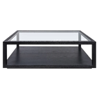 Sadie Oak Rectangle Coffee Table - Black