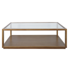Sadie Rectangle Coffee Table - Antique Gold