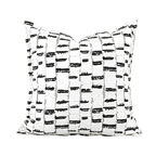 Siena Premium Linen Cushion - Black & White