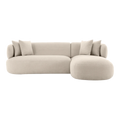 Sofa w Right Chaise - Natural Chenille