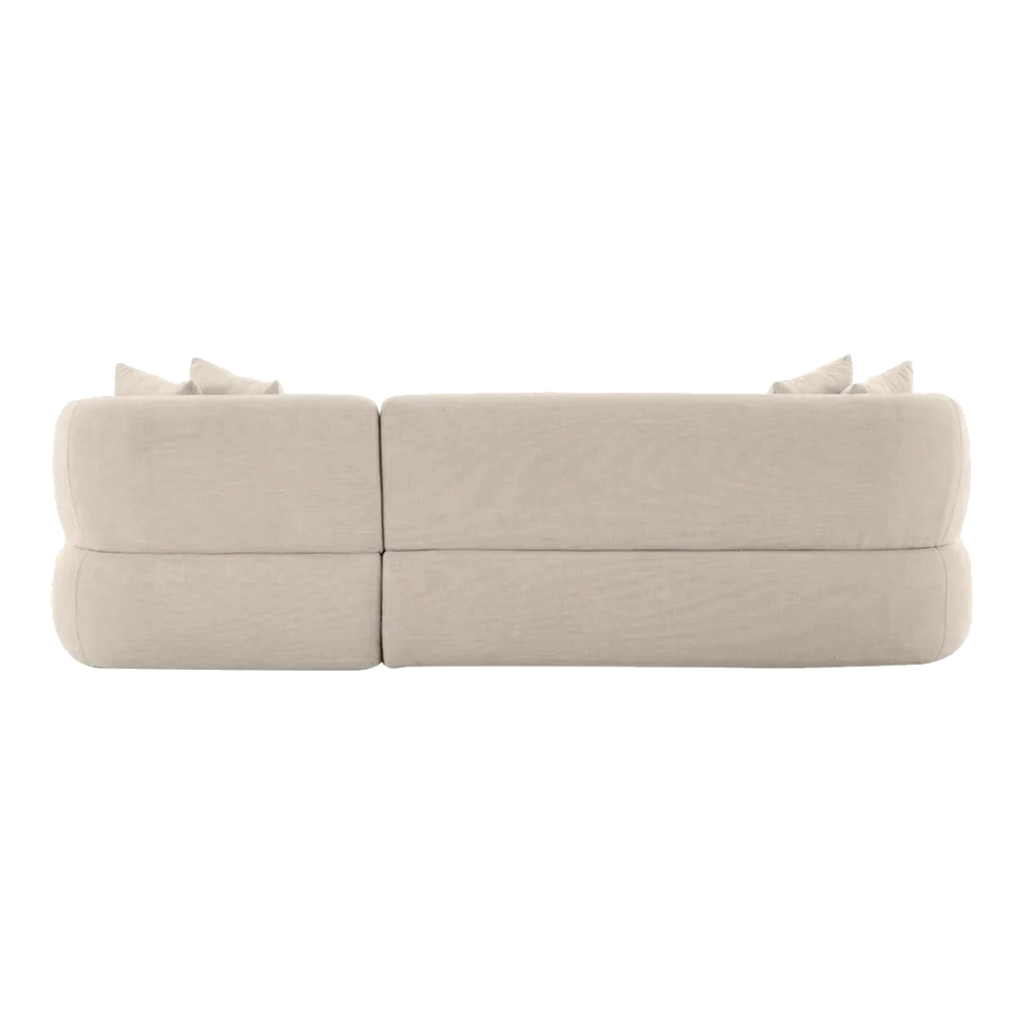 Sofa w Right Chaise - Natural Chenille