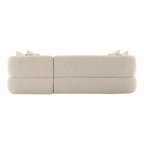 Sofa w Right Chaise - Natural Chenille