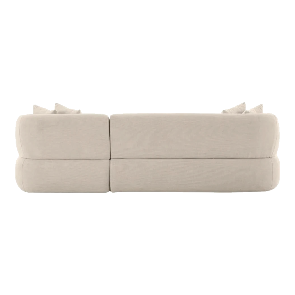 Sofa w Right Chaise - Natural Chenille