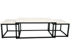 Riva Gloss Sintered Stone Coffee Table Set – 3 Piece