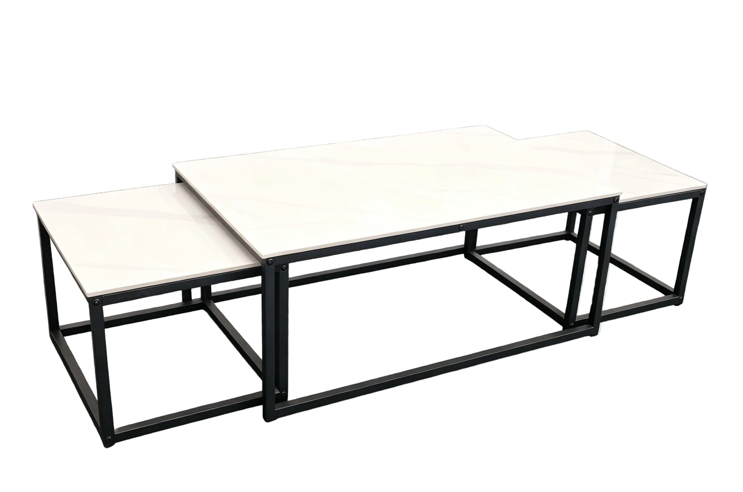 Riva Gloss Sintered Stone Coffee Table Set – 3 Piece