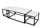 Riva Gloss Sintered Stone Coffee Table Set – 3 Piece