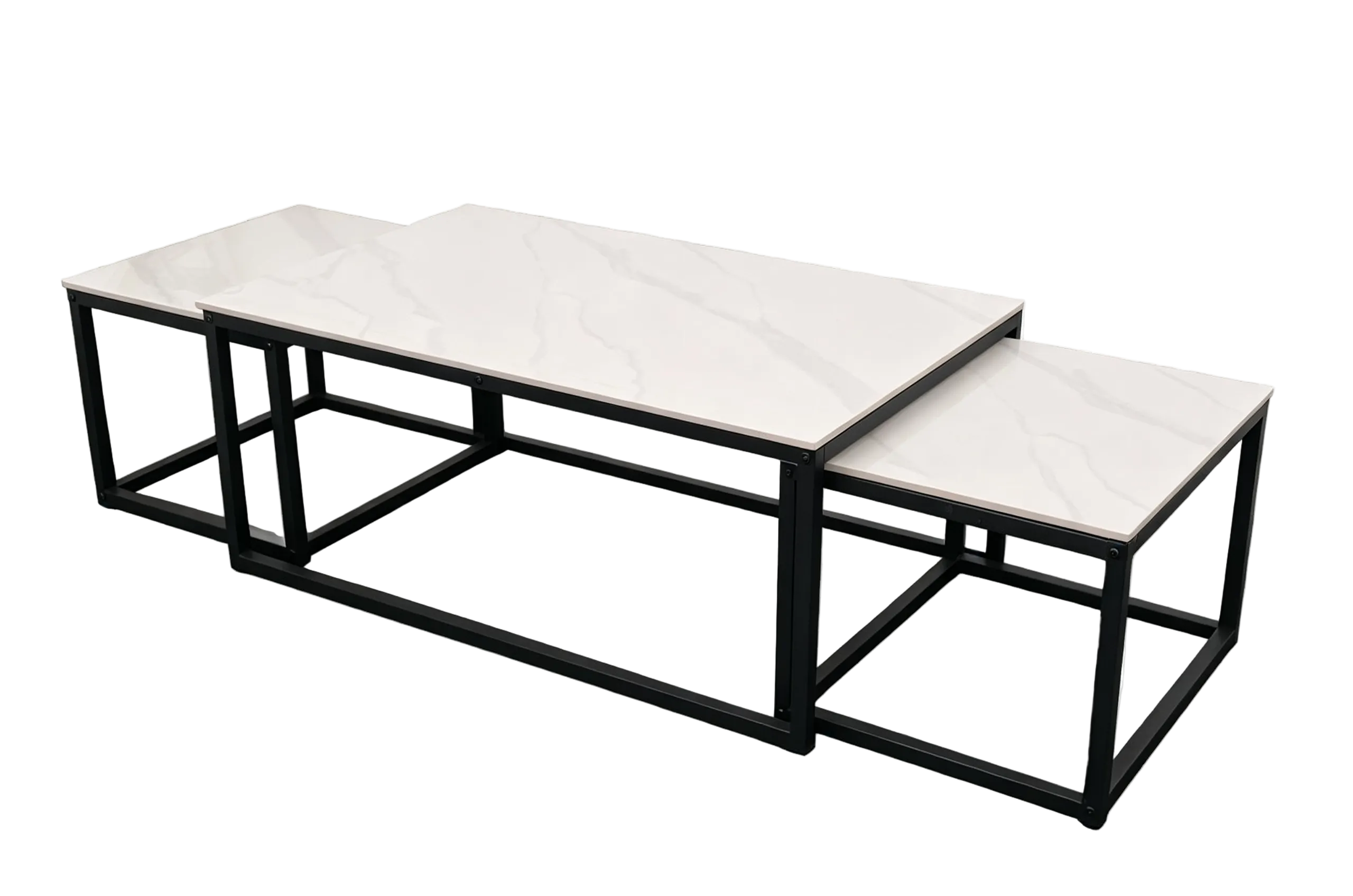 Riva Gloss Sintered Stone Coffee Table Set – 3 Piece