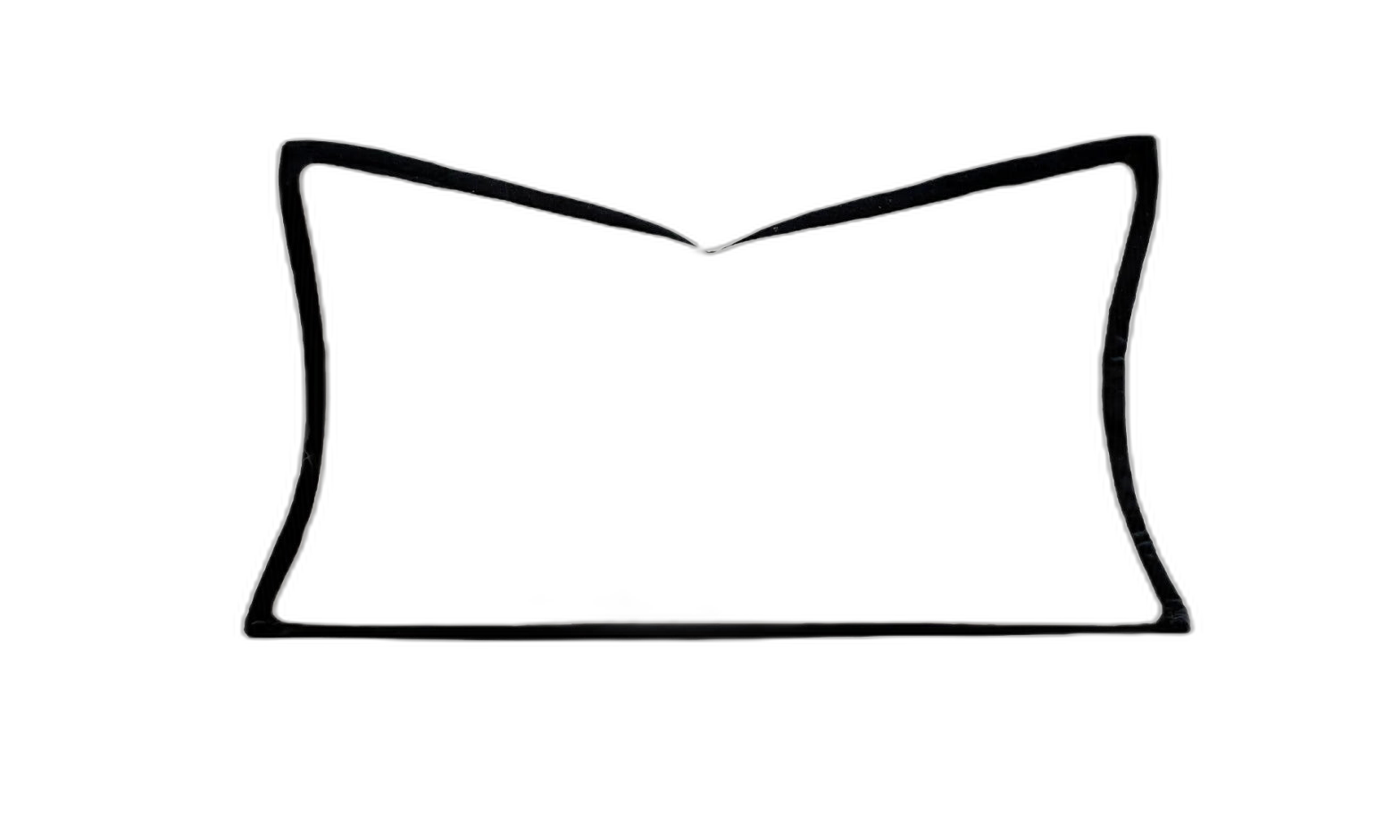 Aiden Herringbone Tweed Lumbar Cushion - Black & White