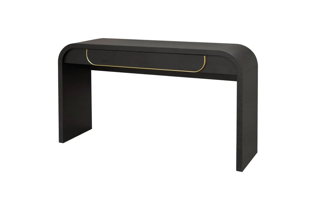 1.4m Console Table - Textured Espresso Black