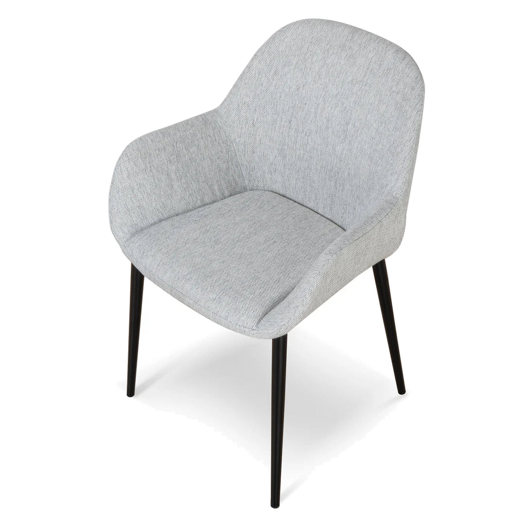 Fabric Dining chair - Silver Grey (Set of 2)