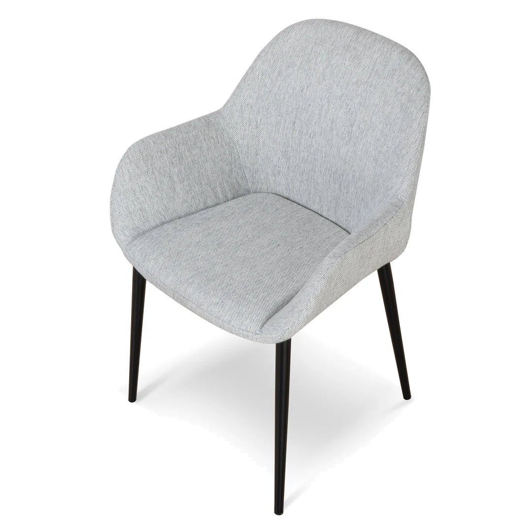 Fabric Dining chair - Silver Grey (Set of 2)