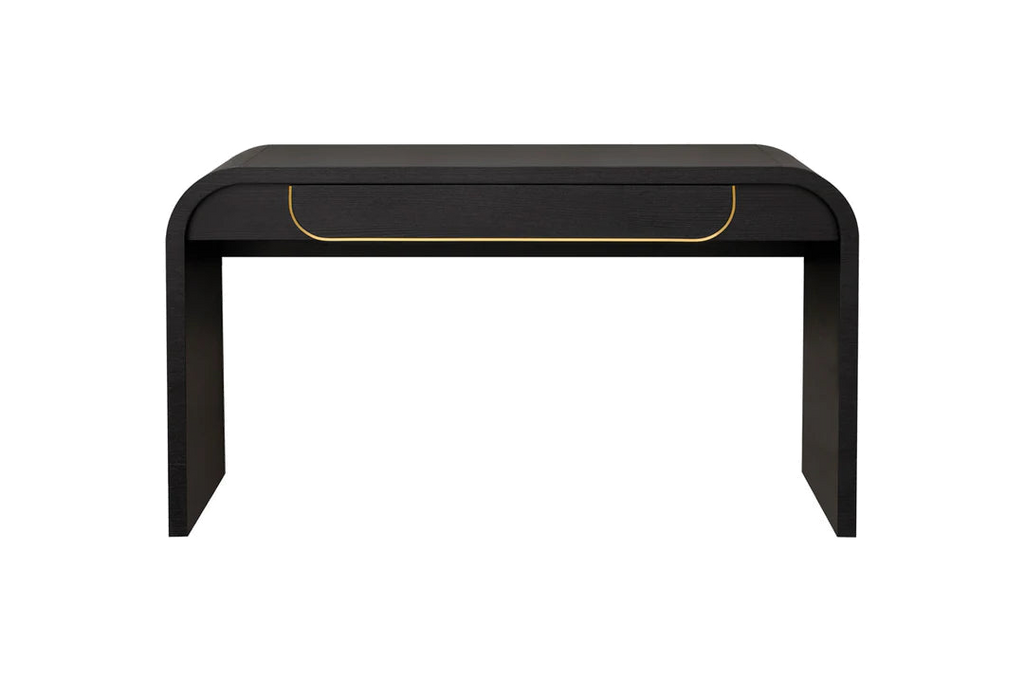 1.4m Console Table - Textured Espresso Black
