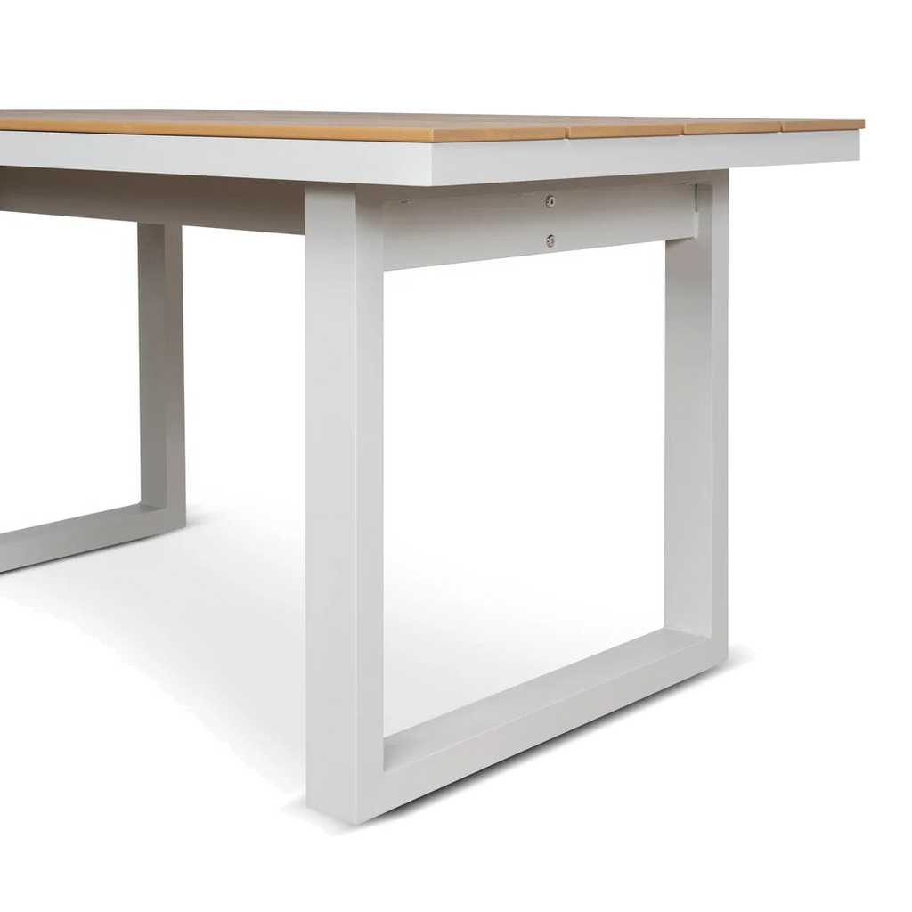 1.6m Sand White Outdoor Dining Table - Natural