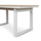 1.6m Sand White Outdoor Dining Table - Natural