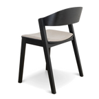 Black Dining Chair - Grey Seat (Set of 2)