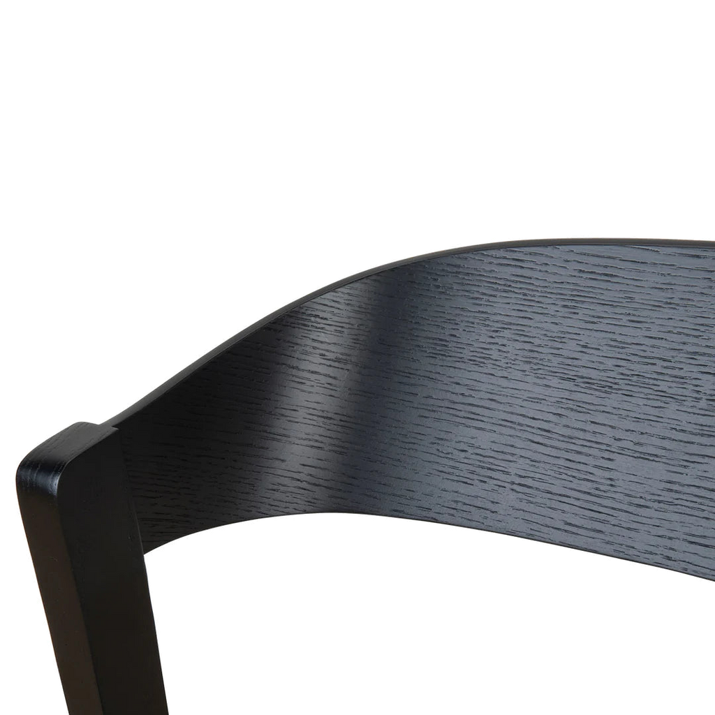 Black Dining Chair - Grey Seat (Set of 2)