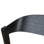 Black Dining Chair - Grey Seat (Set of 2)