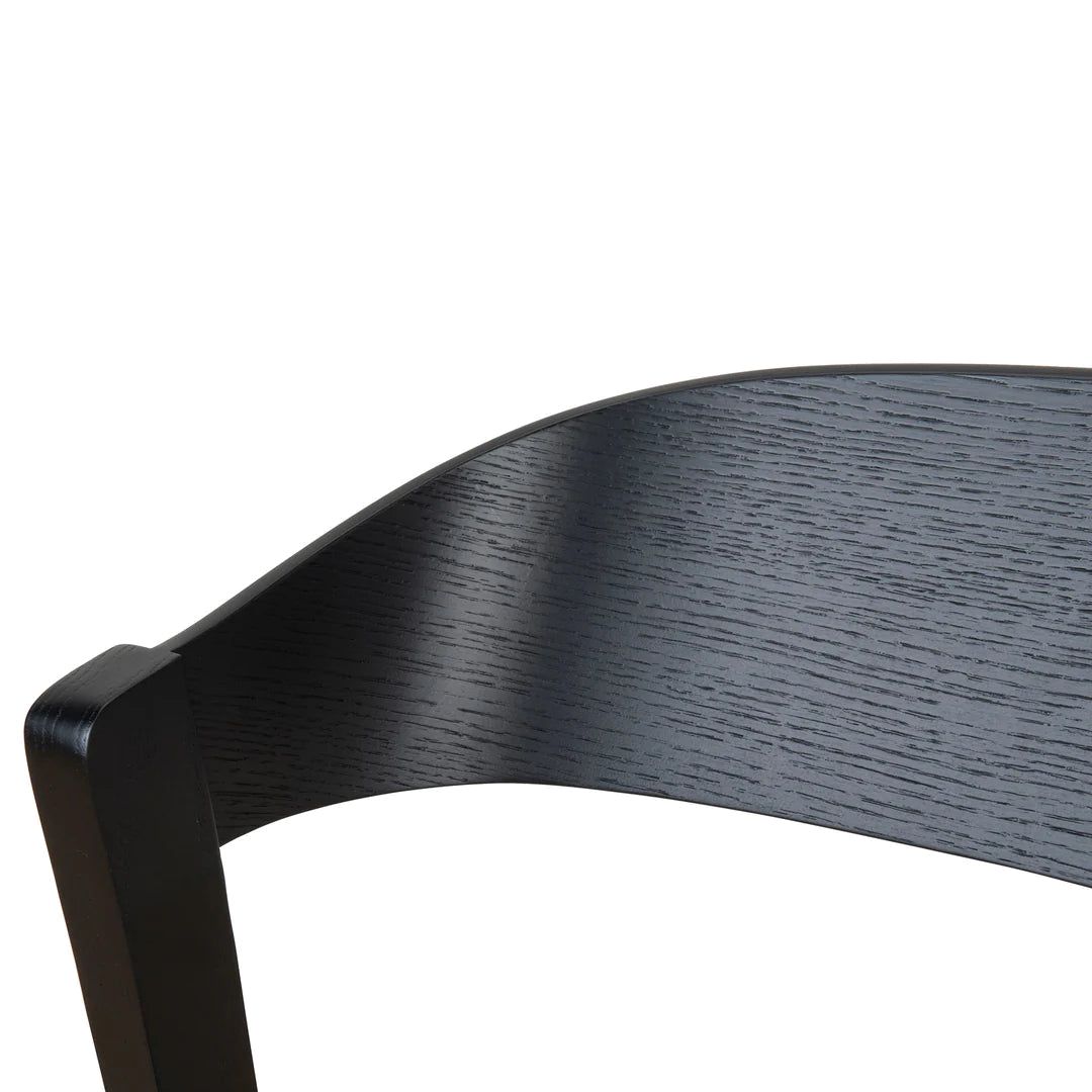 Black Dining Chair - Grey Seat (Set of 2)