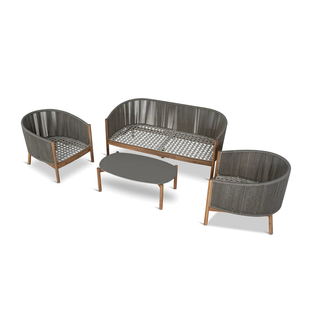 4pcs Outdoor Lounge Set - Light Brown
