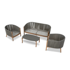 4pcs Outdoor Lounge Set - Light Brown