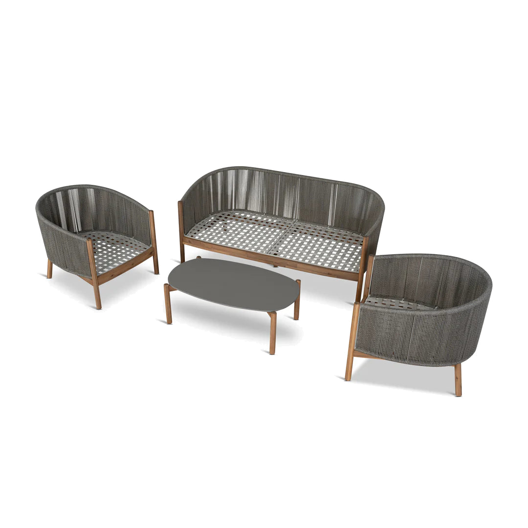4pcs Outdoor Lounge Set - Light Brown