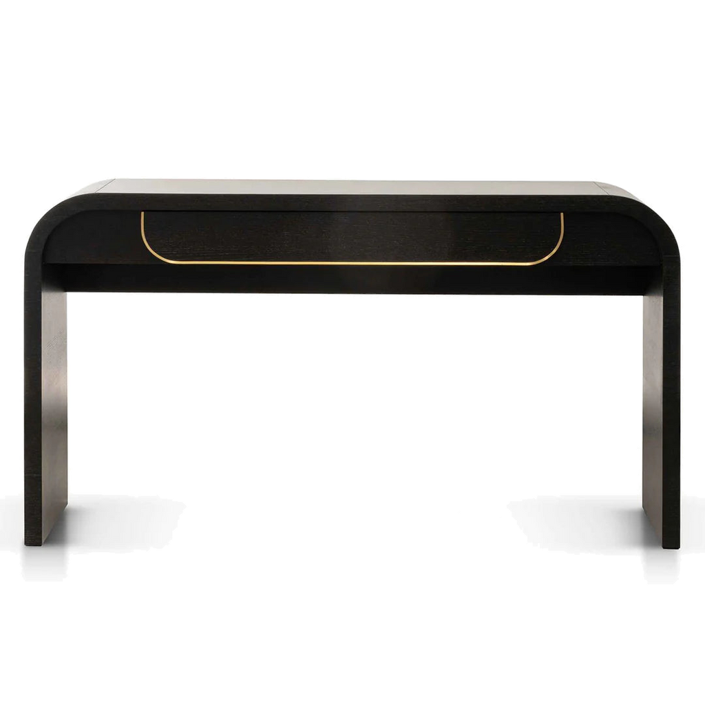 1.4m Console Table - Textured Espresso Black
