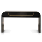 1.4m Console Table - Textured Espresso Black
