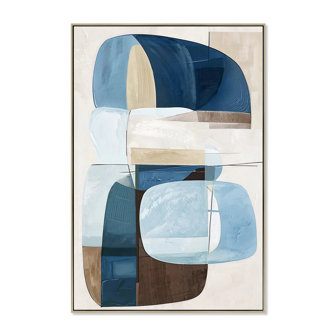 80 x 120cm Framed Canvas - Natural
