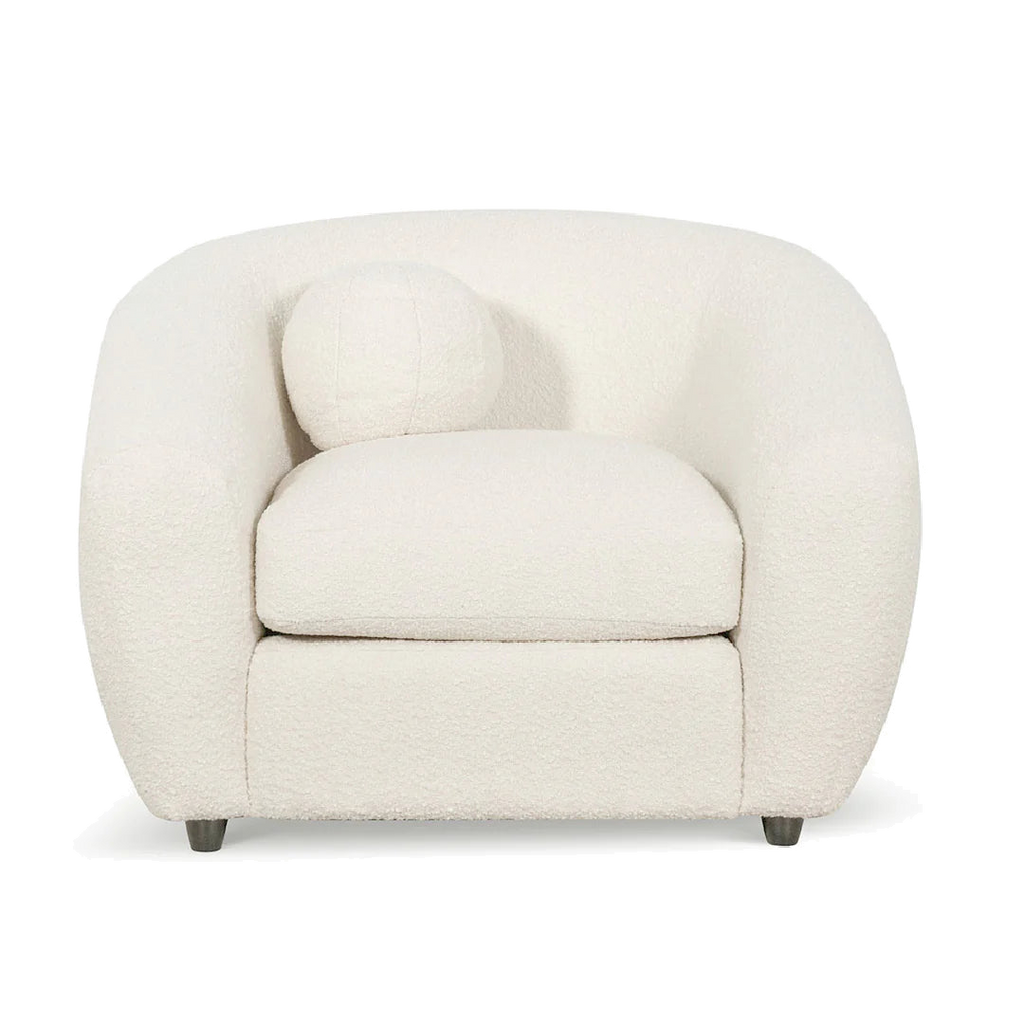 Armchair - Ivory White Boucle