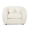 Armchair - Ivory White Boucle