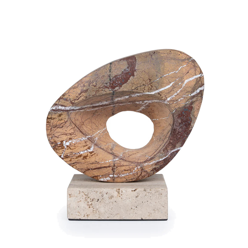 Halo Marble Sculpture - Coffee