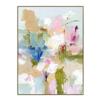 90 x 120cm Framed Canvas - Light Natural