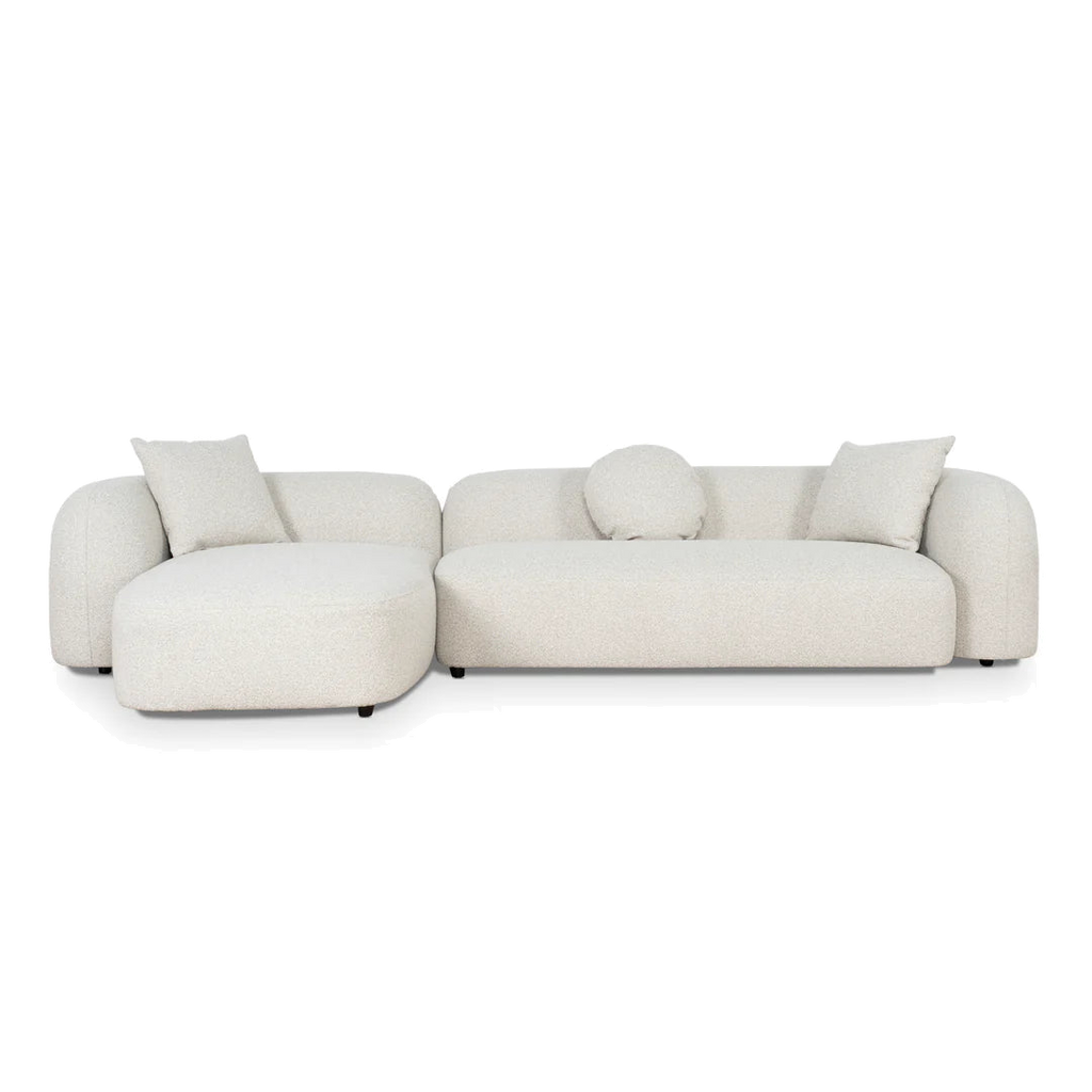 3 Seater Left Chaise Sofa - Oatmeal Beige