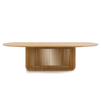 2.8m Oval Dining Table - Natural