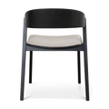 Black Dining Chair - Grey Seat (Set of 2)