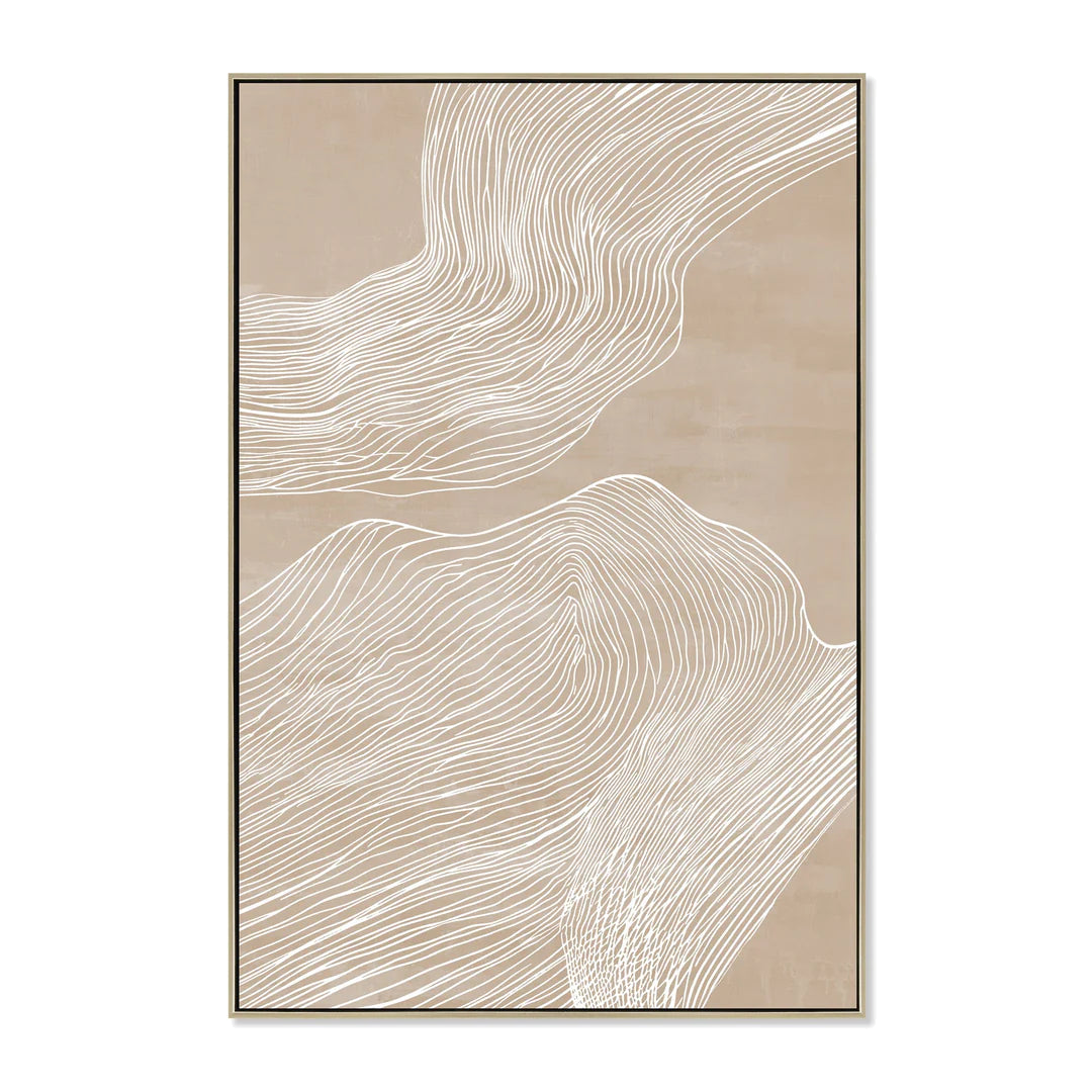 80 x 120cm Framed Canvas - Natural