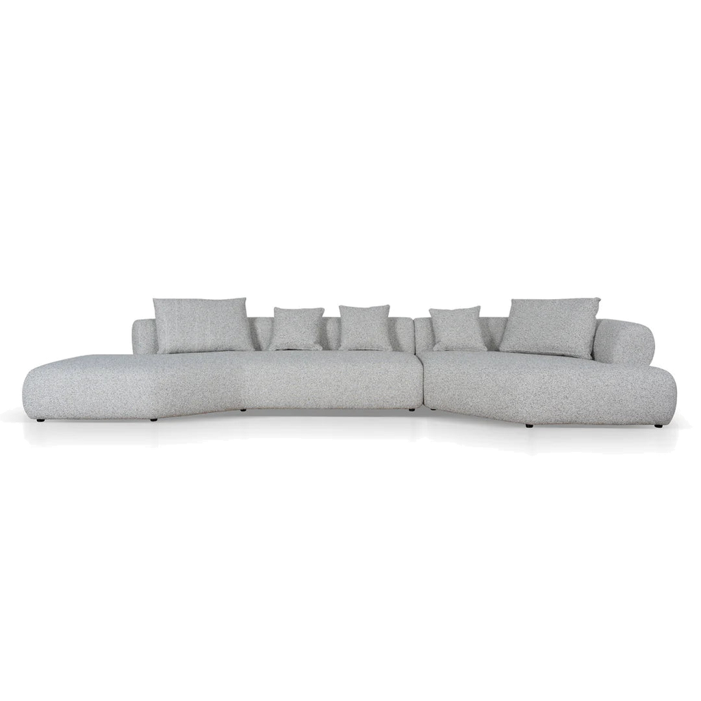 Left Chaise Corner Sofa - Noah Silver Lining