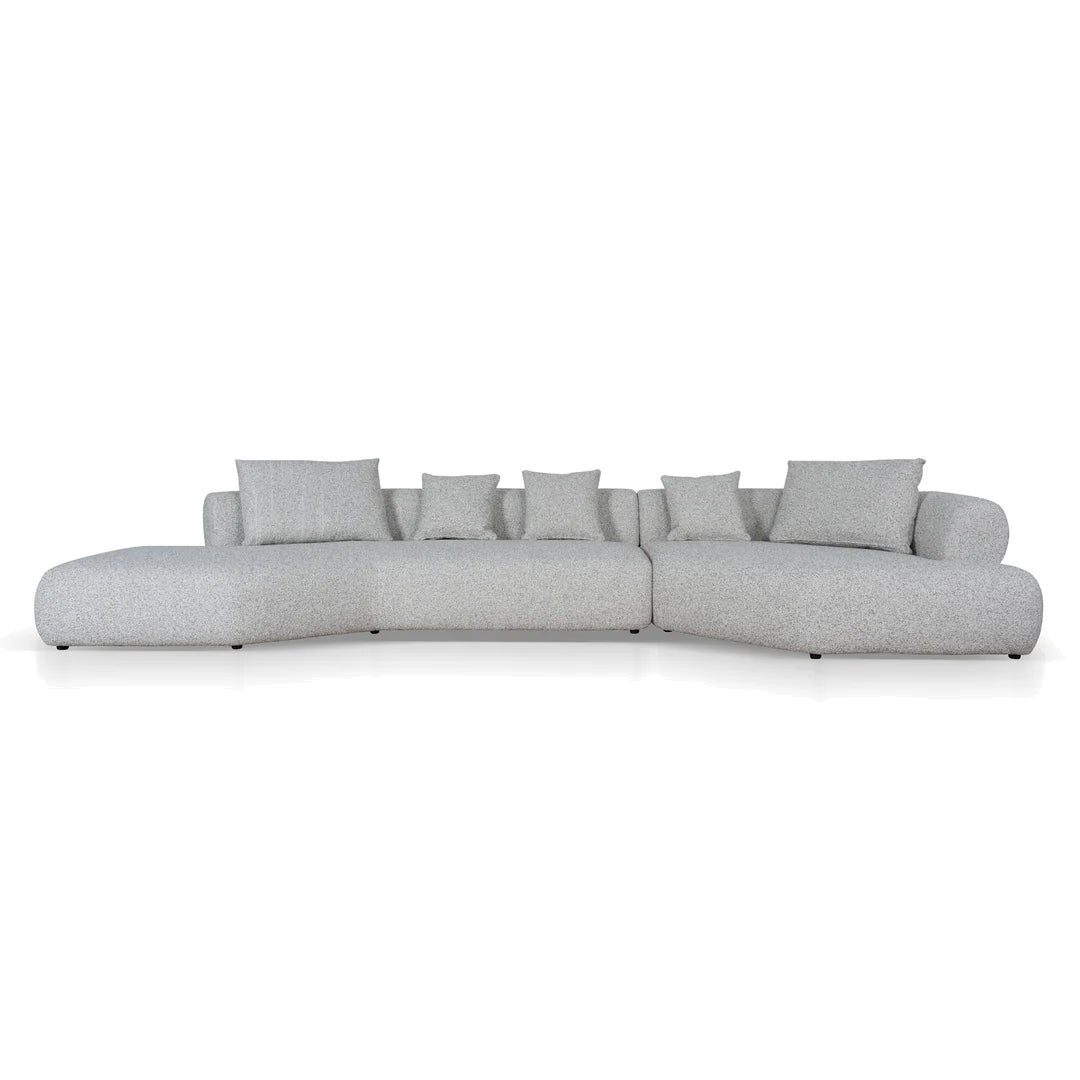 Left Chaise Corner Sofa - Noah Silver Lining
