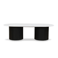 1.3m Marble Coffee Table - Black