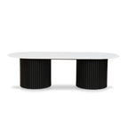 1.3m Marble Coffee Table - Black