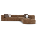4 Seater Right Chaise Sofa - Lila Nutmeg