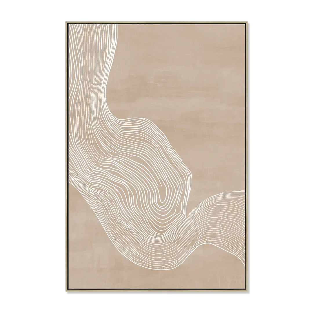 80 x 120cm Framed Canvas - Natural