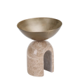 Arc Pedestal Metal Small Tray - Antique Brass