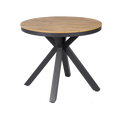 90cm Round Charcoal Outdoor Dining Table - Natural