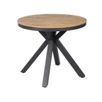 90cm Round Charcoal Outdoor Dining Table - Natural