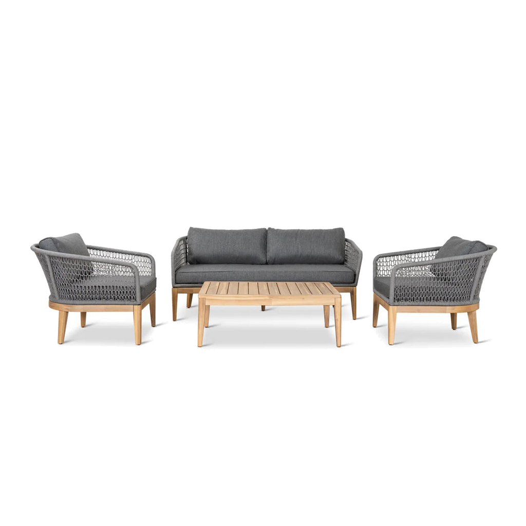 4pcs Outdoor Lounge Set - Grey