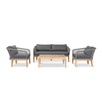 4pcs Outdoor Lounge Set - Grey
