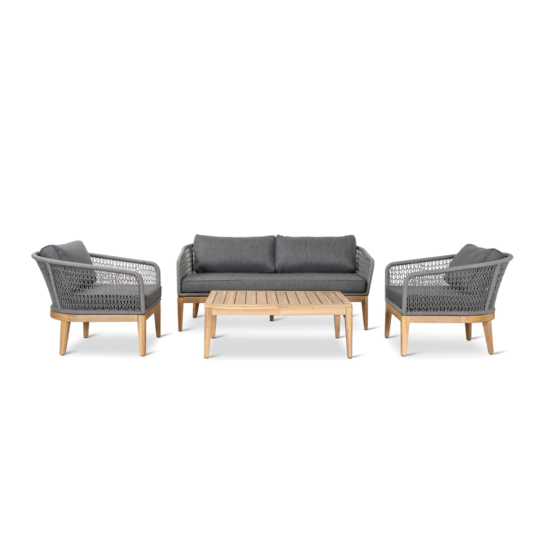 4pcs Outdoor Lounge Set - Grey