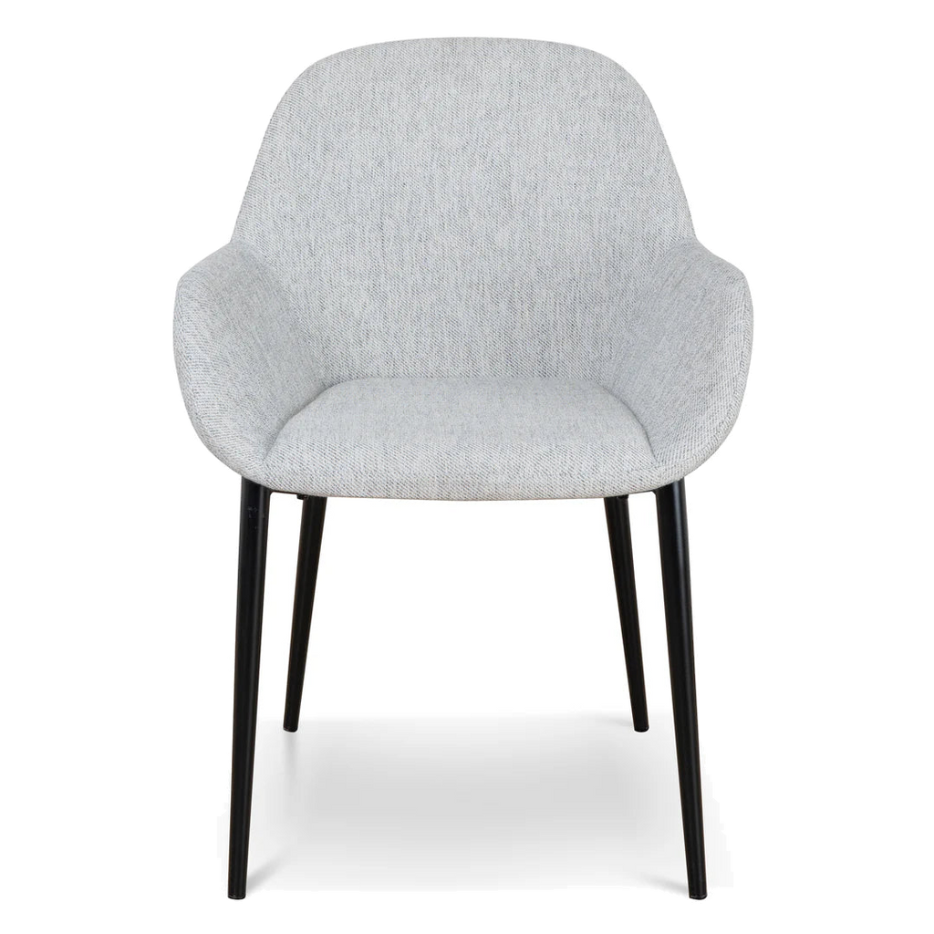 Fabric Dining chair - Silver Grey (Set of 2)