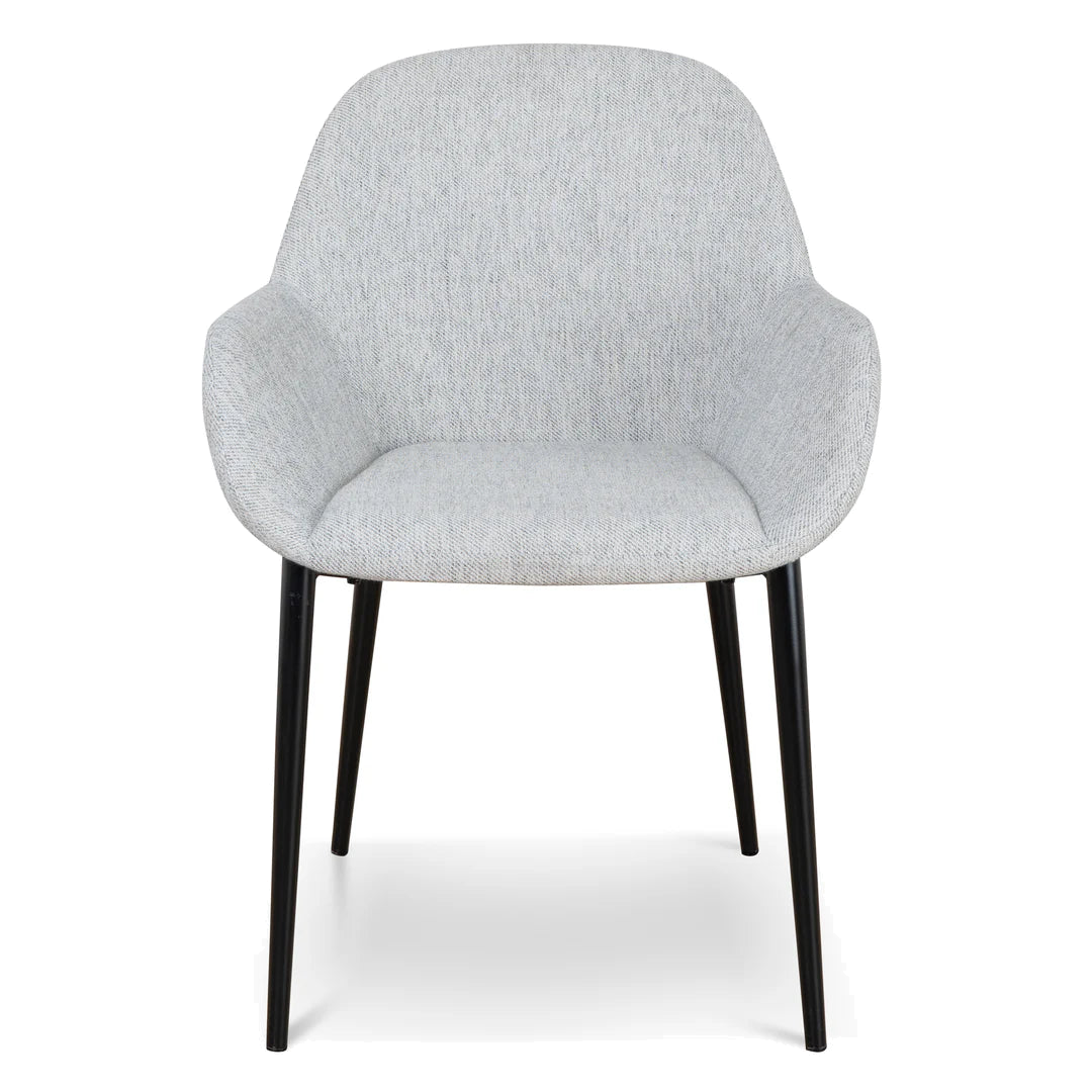Fabric Dining chair - Silver Grey (Set of 2)